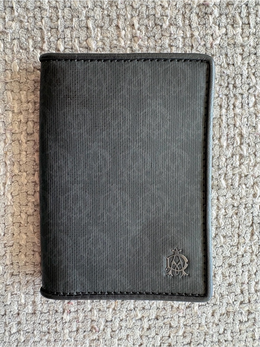Dunhill Black Leather Wallet Card Holder Luxury Designer Accessory